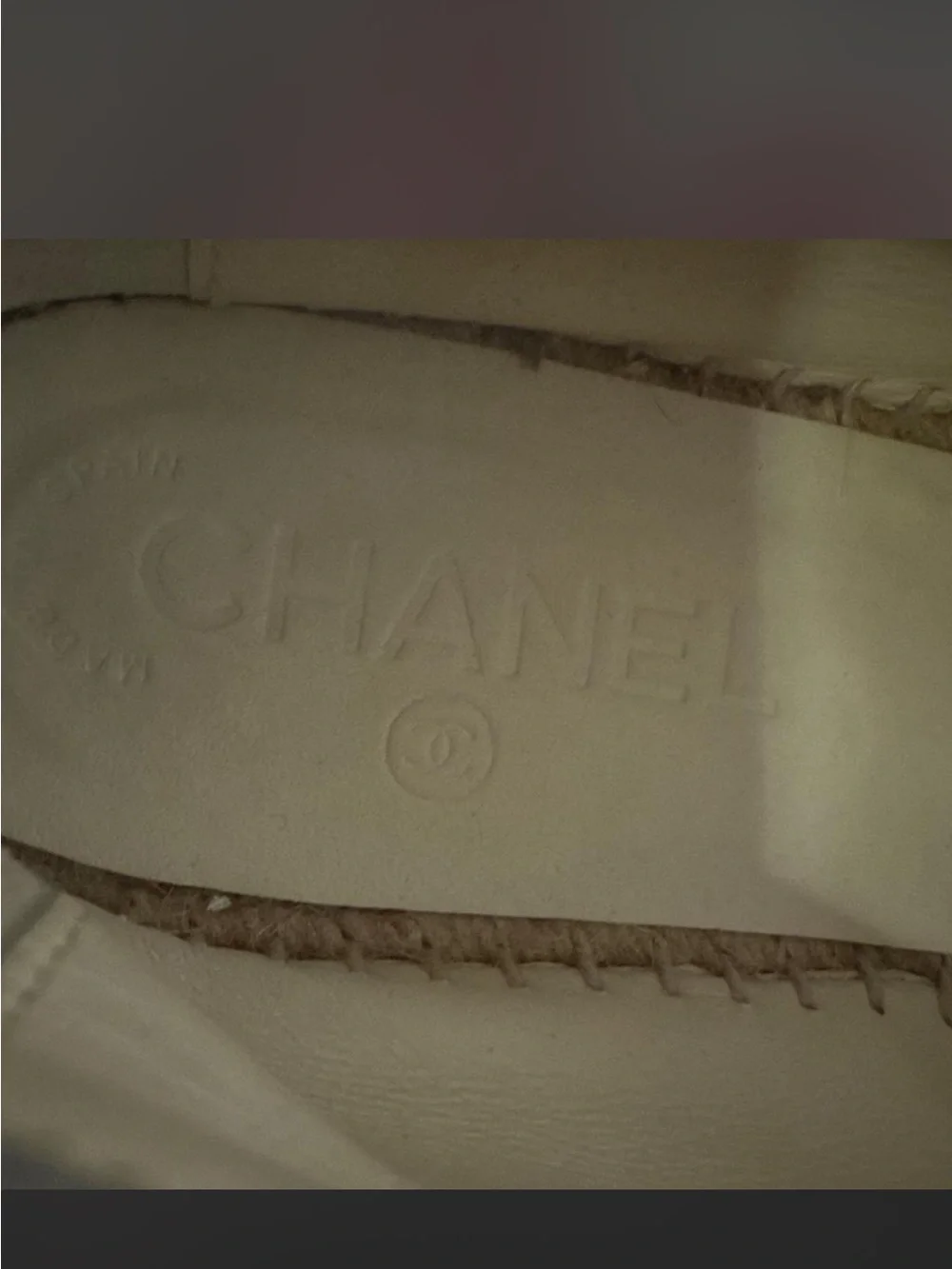 CHANEL Pink Sequin CC Espadrille Flats